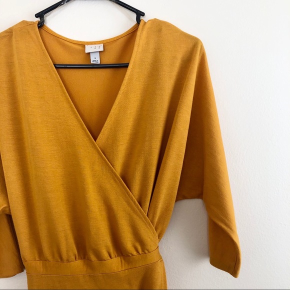 a new day Dresses & Skirts - Mustard Yellow Wrap Dress